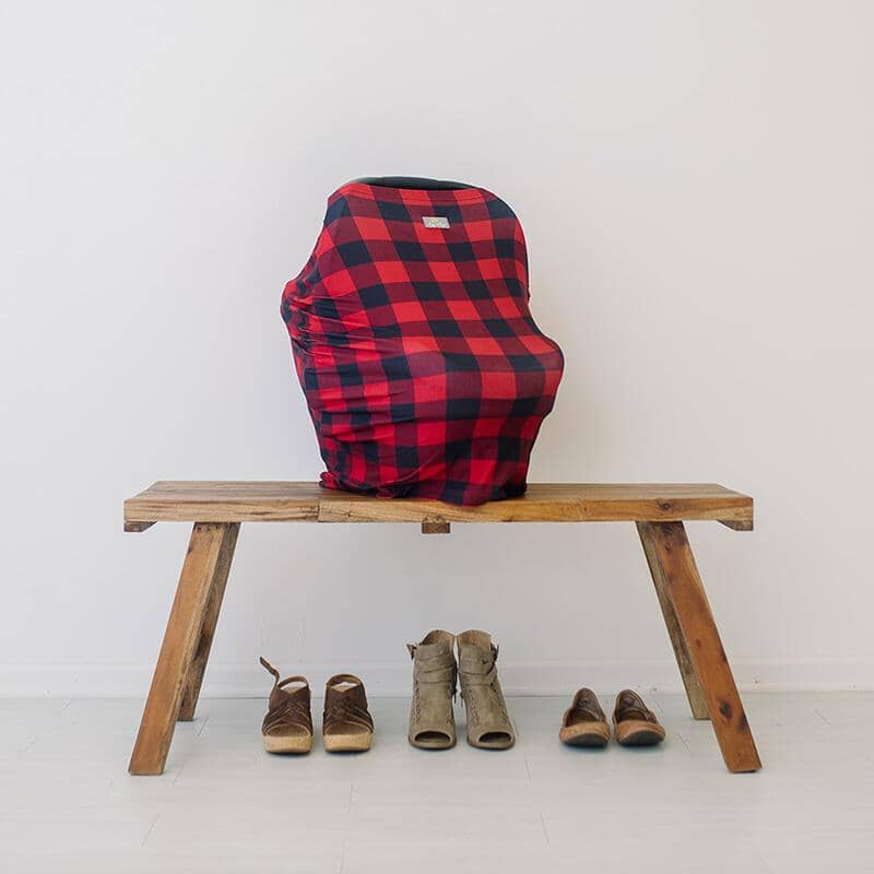 Cyber Mom Boss® 4-in-1 Multi-Use Nursing Cover and Scarf Nursing Cover Itzy Ritzy® Buffalo Plaid 